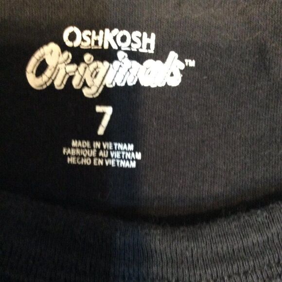 OSHKOSH Road To the Bone Dinosaur Short Sleeve Tee  Size 7 Black - Picture 3 of 3
